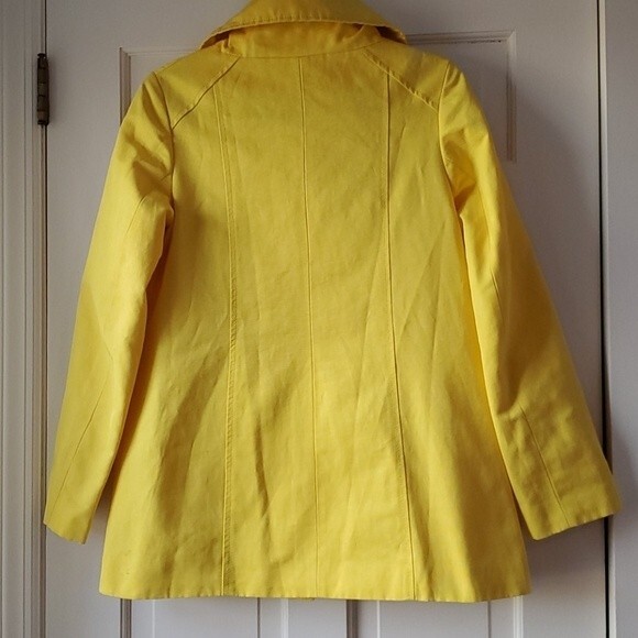 H&M FUNNELNECK LIGHTWEIGHT YELLOW GOLD JACKET SIZE 6 CHEERY SPRING - Picture 3 of 11